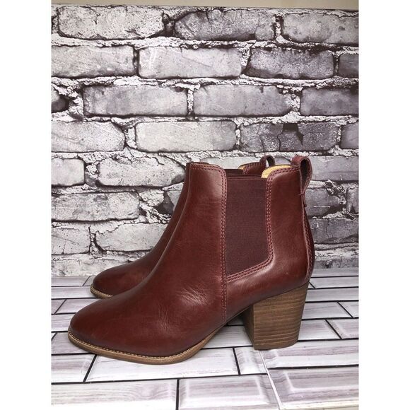 Madewell The Regan Cabernet Leather Chelsea Ankle Boots Women 8.5M US/39 #J8307 - Picture 16 of 16